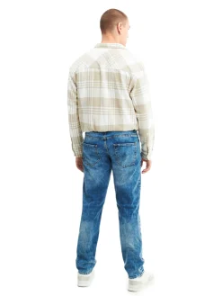 New Cropp Jeansy regular z efektem sprania niebieski