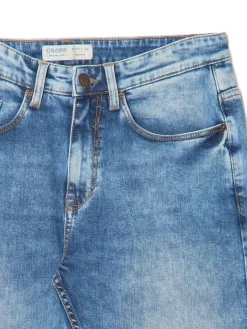 New Cropp Jeansy regular z efektem sprania niebieski