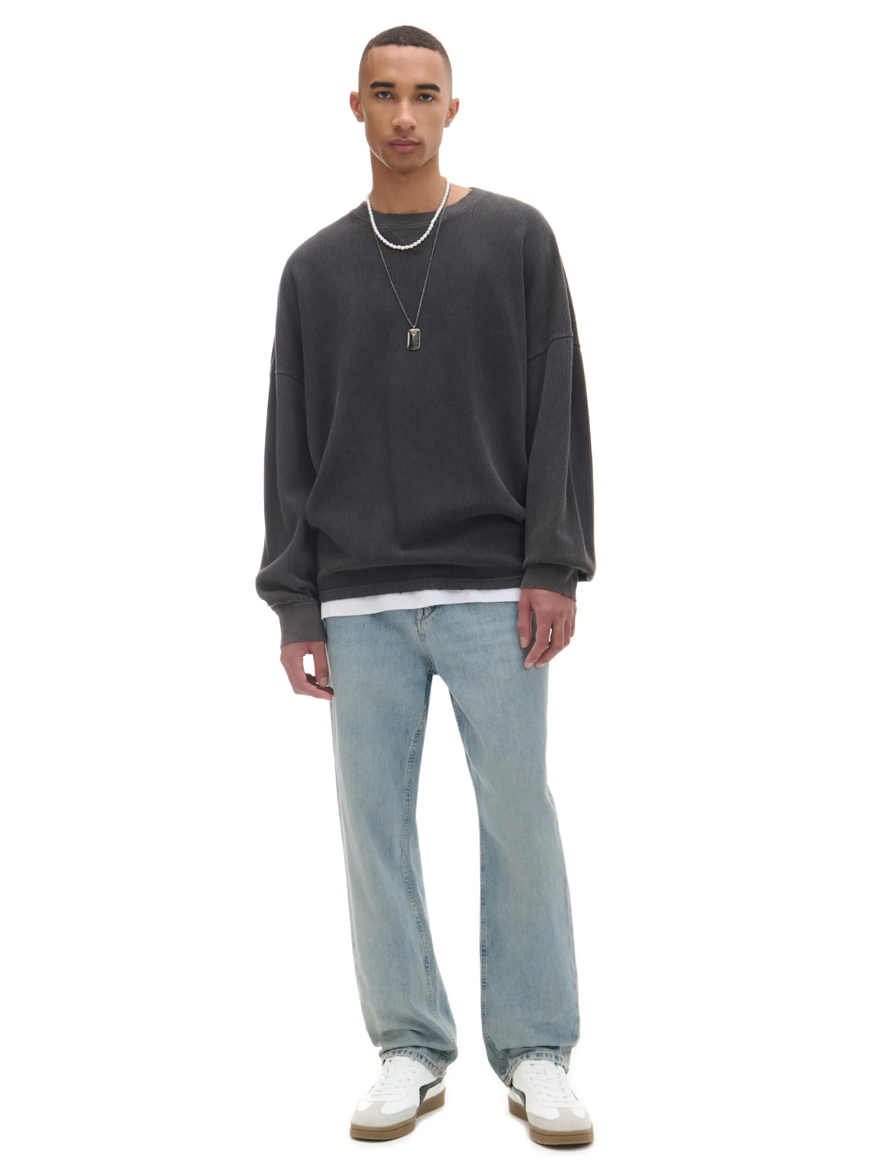 Fashion Cropp Jeansy relaxed niebieski