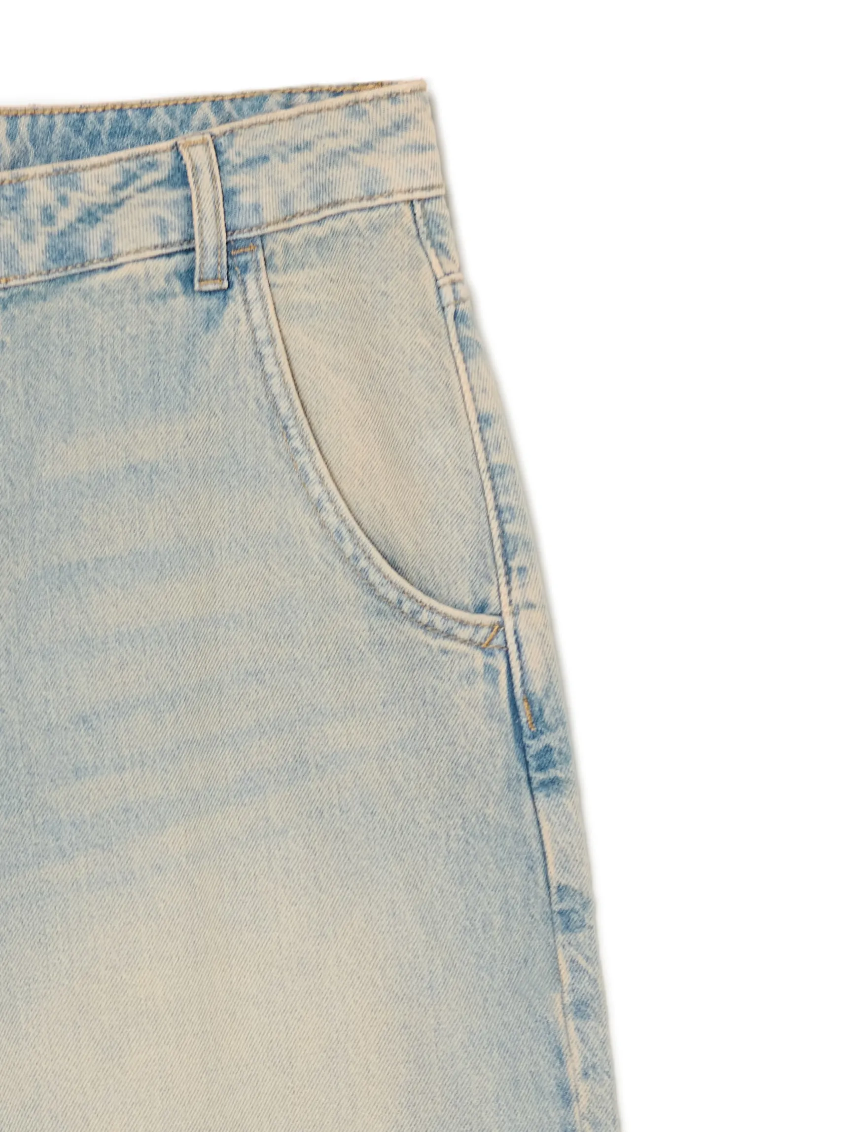 Sale Cropp Jeansy skater w stylu vintage niebieski