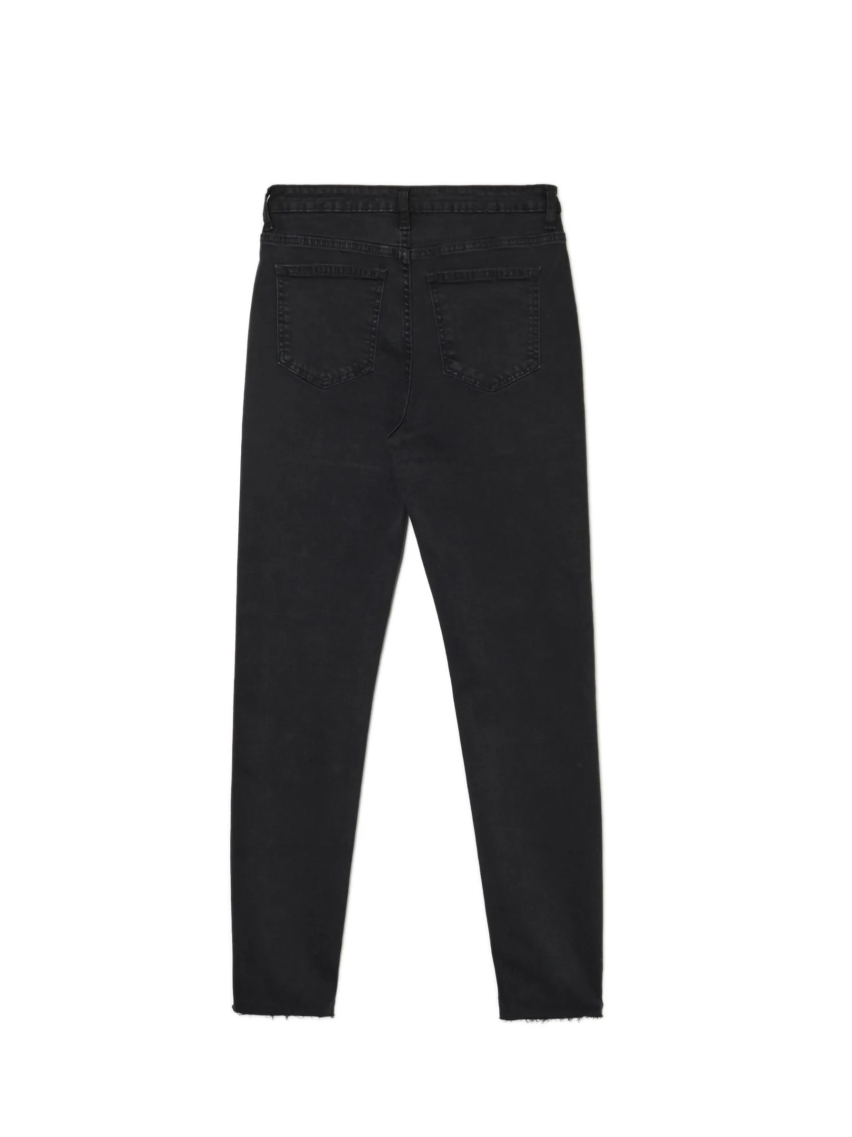 Online Cropp Jeansy skinny z surowym wykończeniem czarny