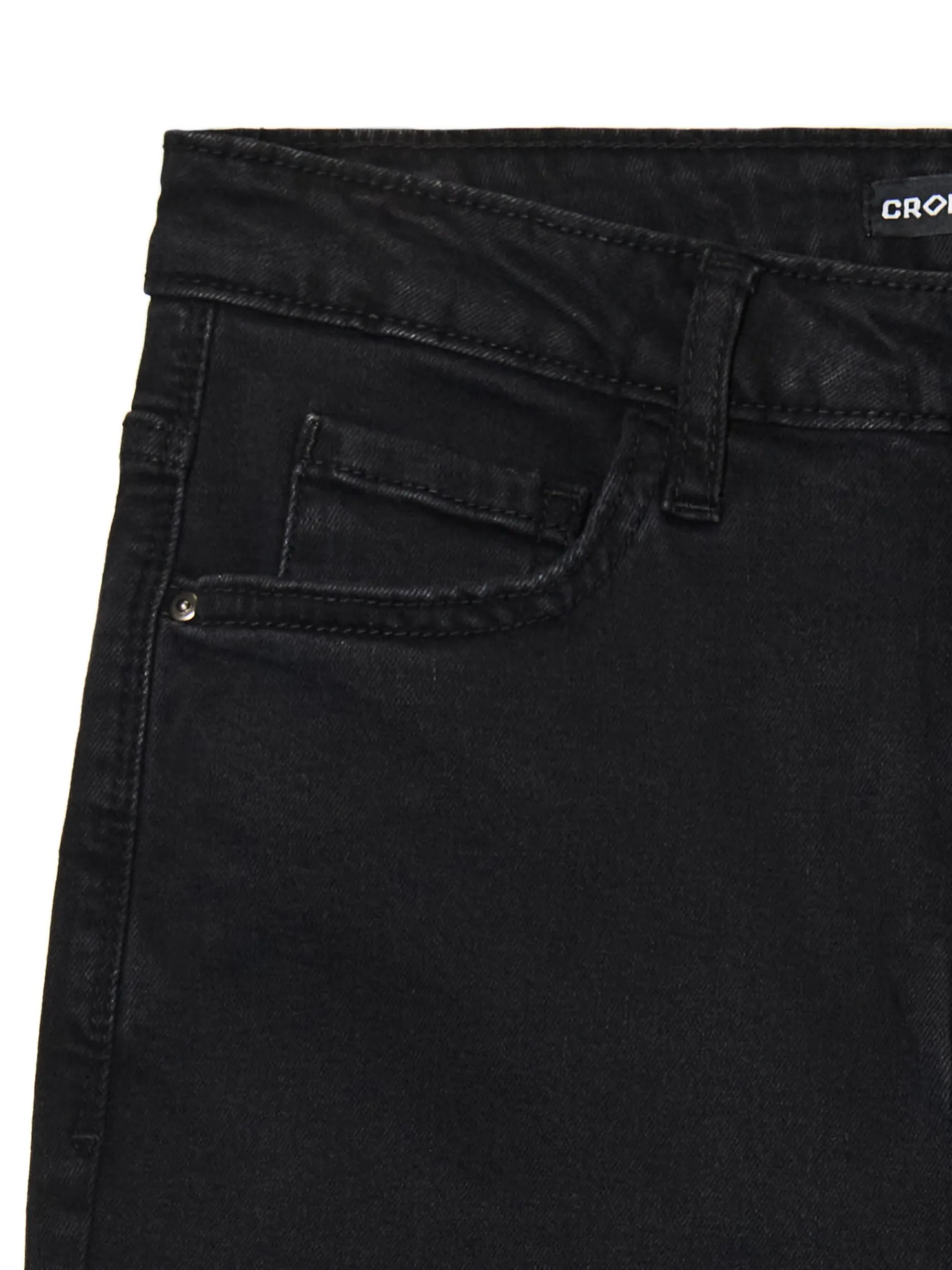 Online Cropp Jeansy skinny z surowym wykończeniem czarny