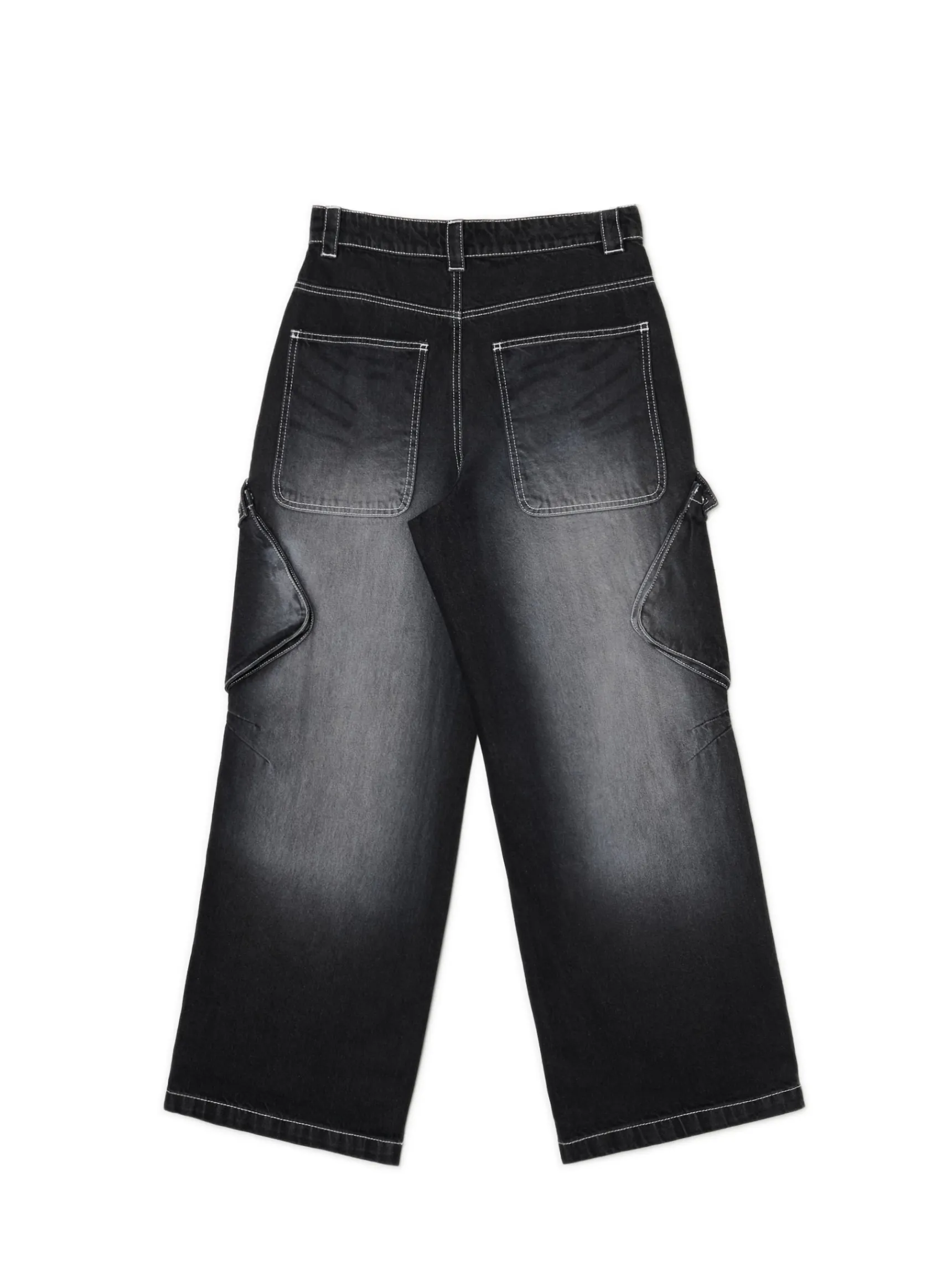 Sale Cropp Jeansy super baggy czarny