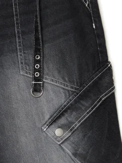 Sale Cropp Jeansy super baggy czarny
