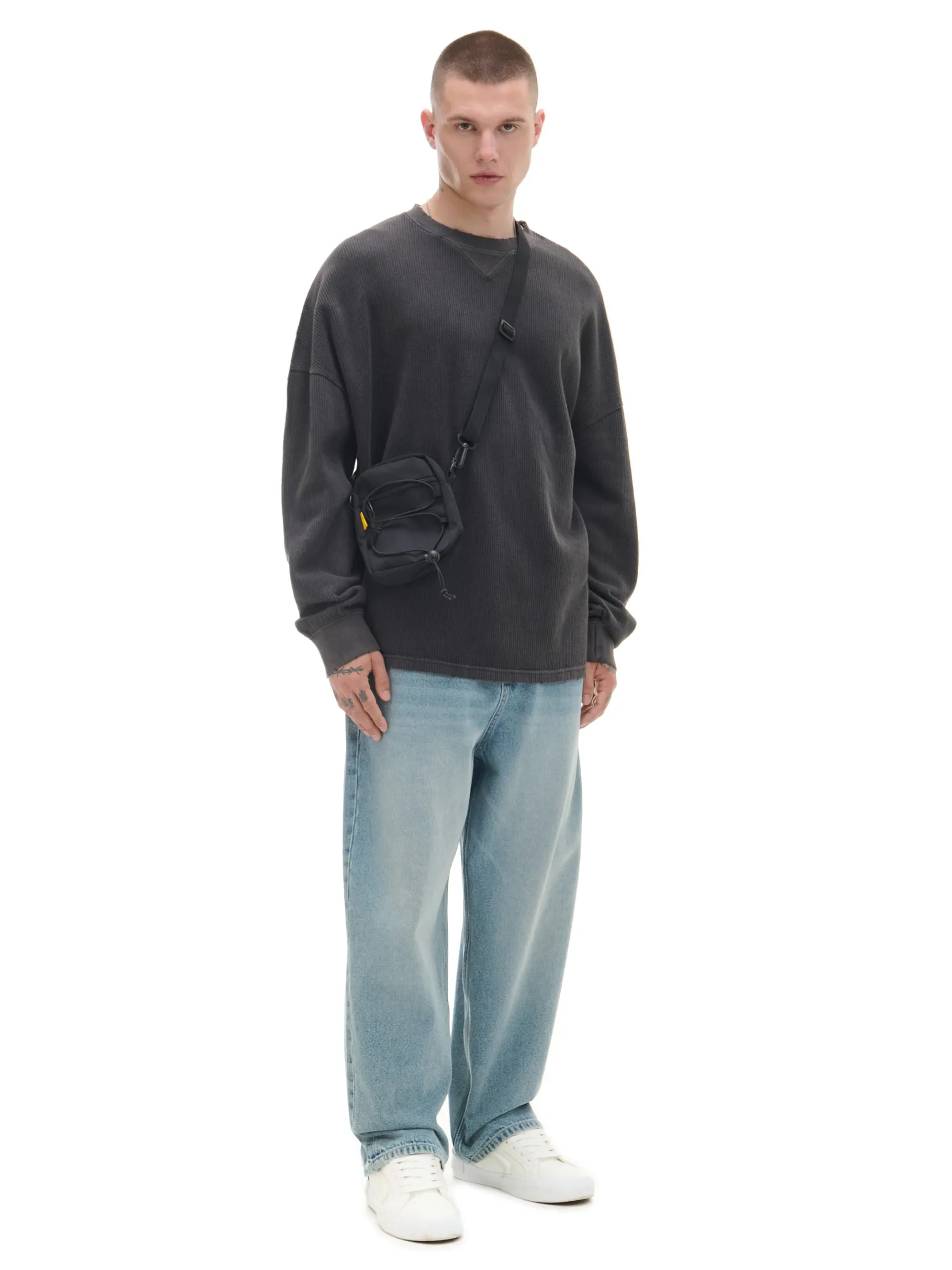 New Cropp Jeansy super baggy niebieski