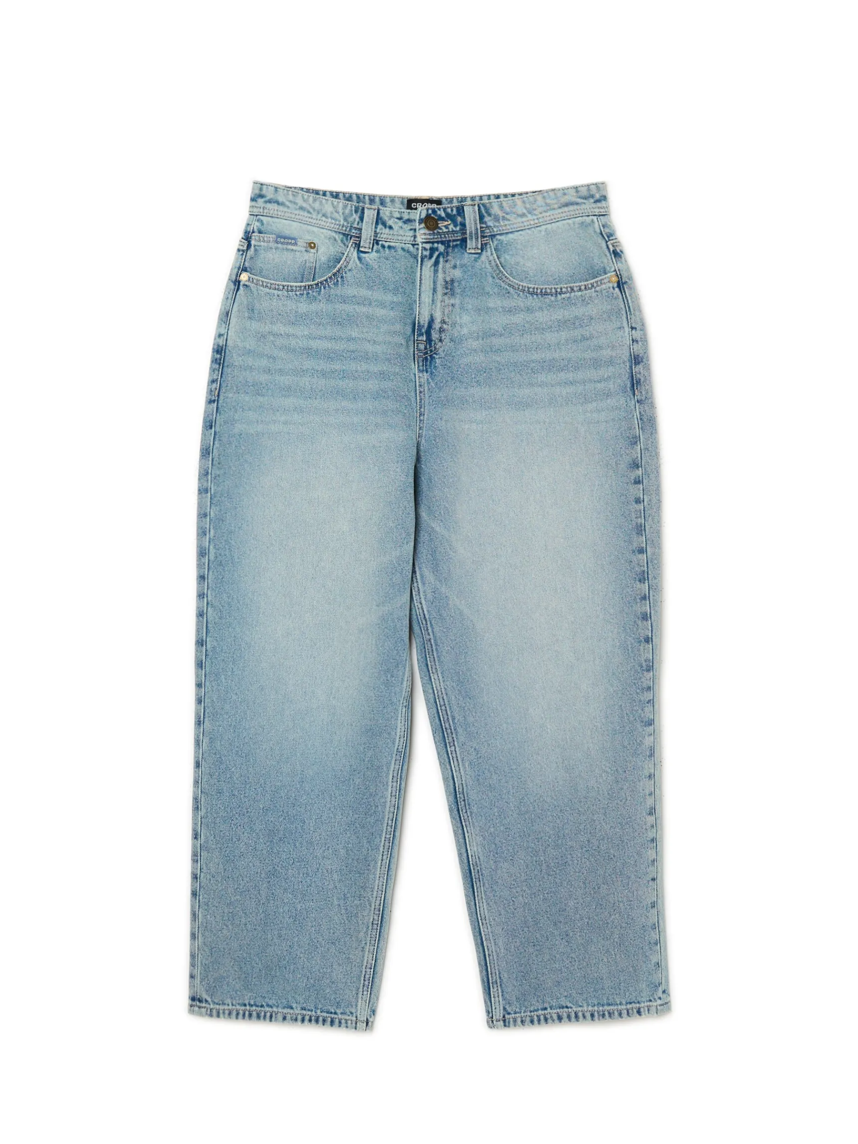 New Cropp Jeansy super baggy niebieski