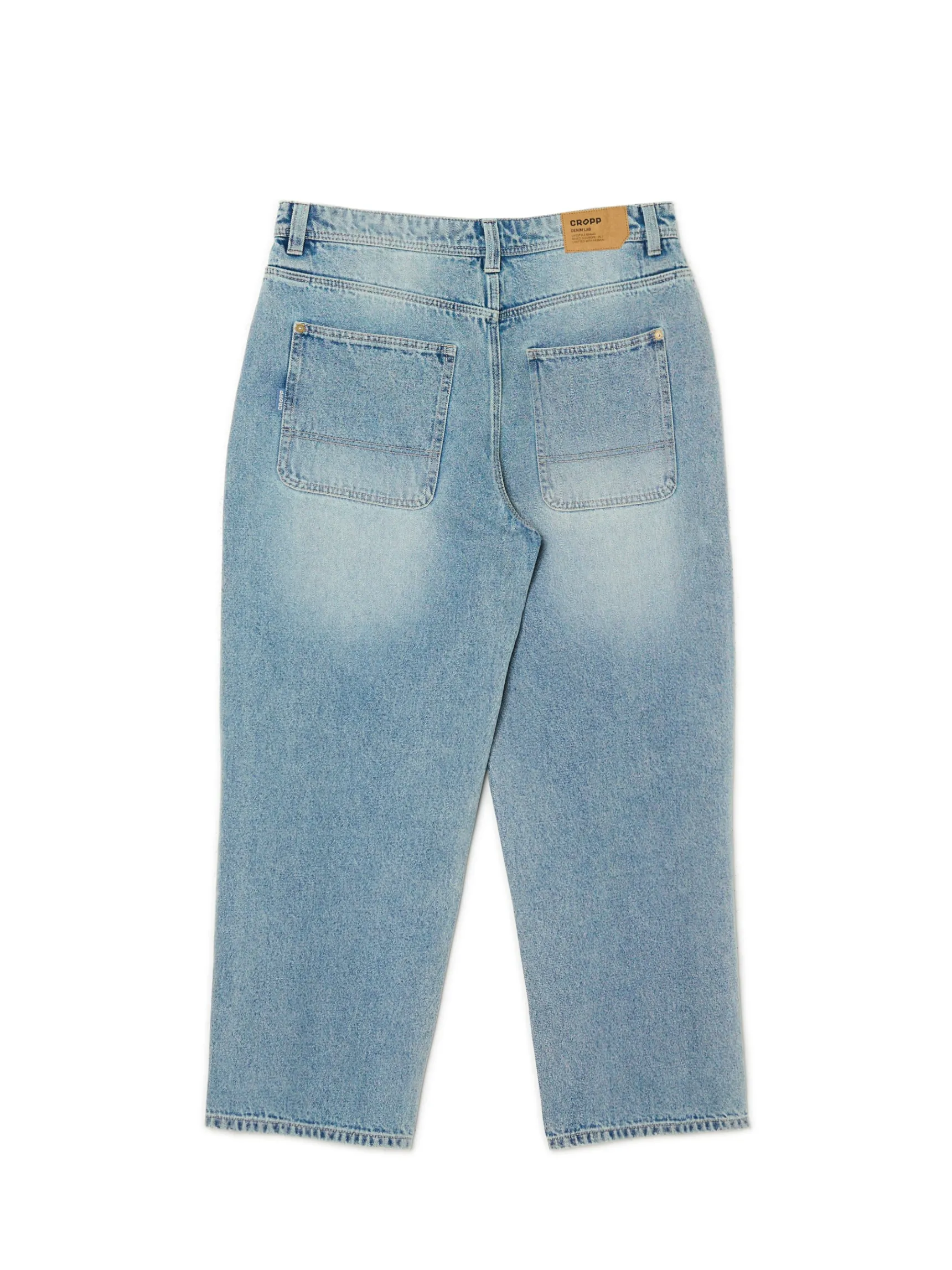 New Cropp Jeansy super baggy niebieski