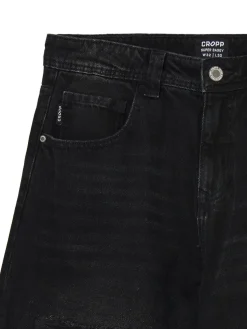 Fashion Cropp Jeansy super baggy z przetarciami czarny