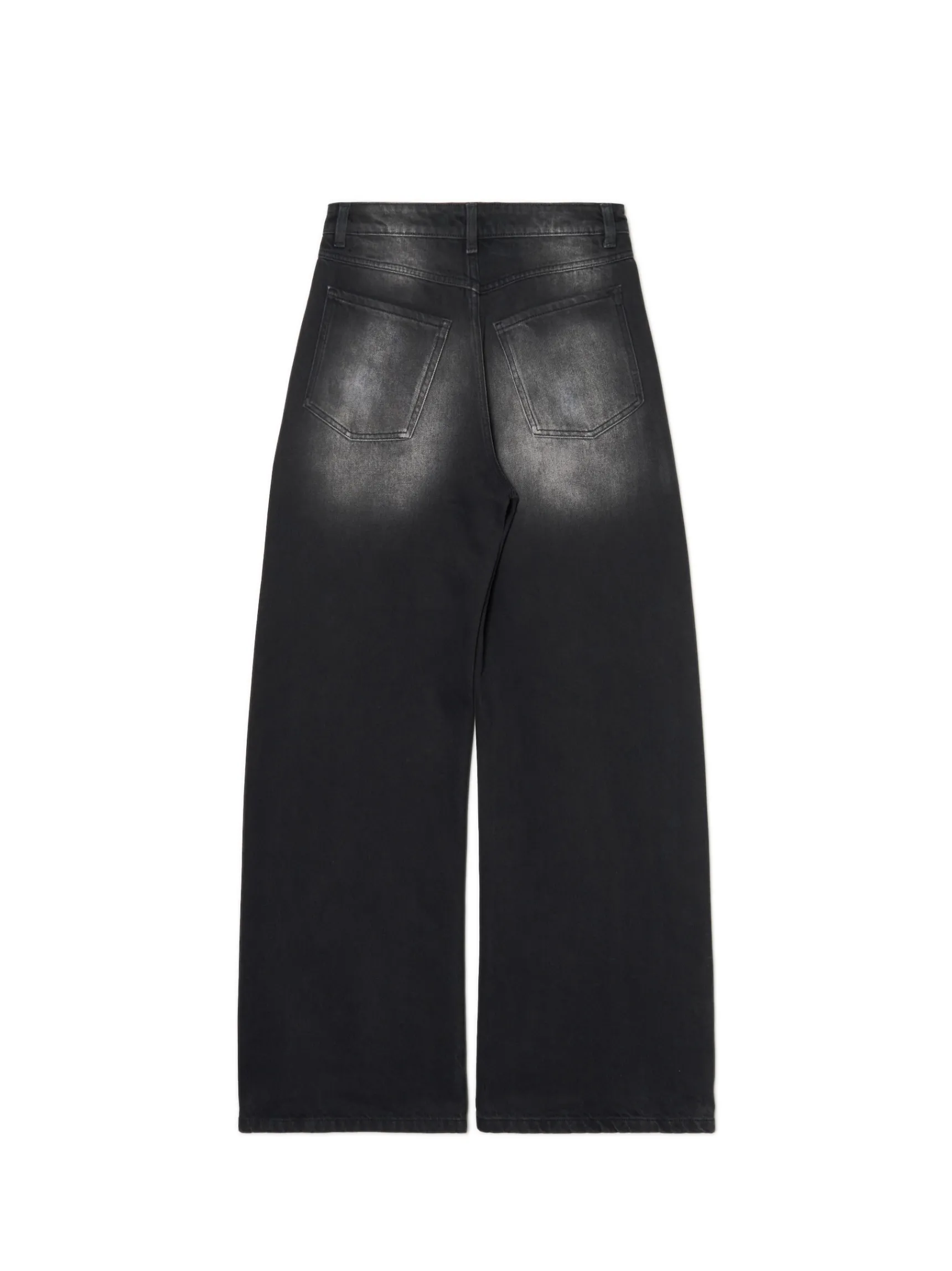 Hot Cropp Jeansy wide leg typu barrel czarny