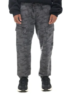 New Cropp Joggery cargo z nadrukiem moro szary