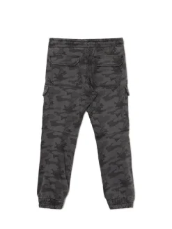 New Cropp Joggery cargo z nadrukiem moro szary