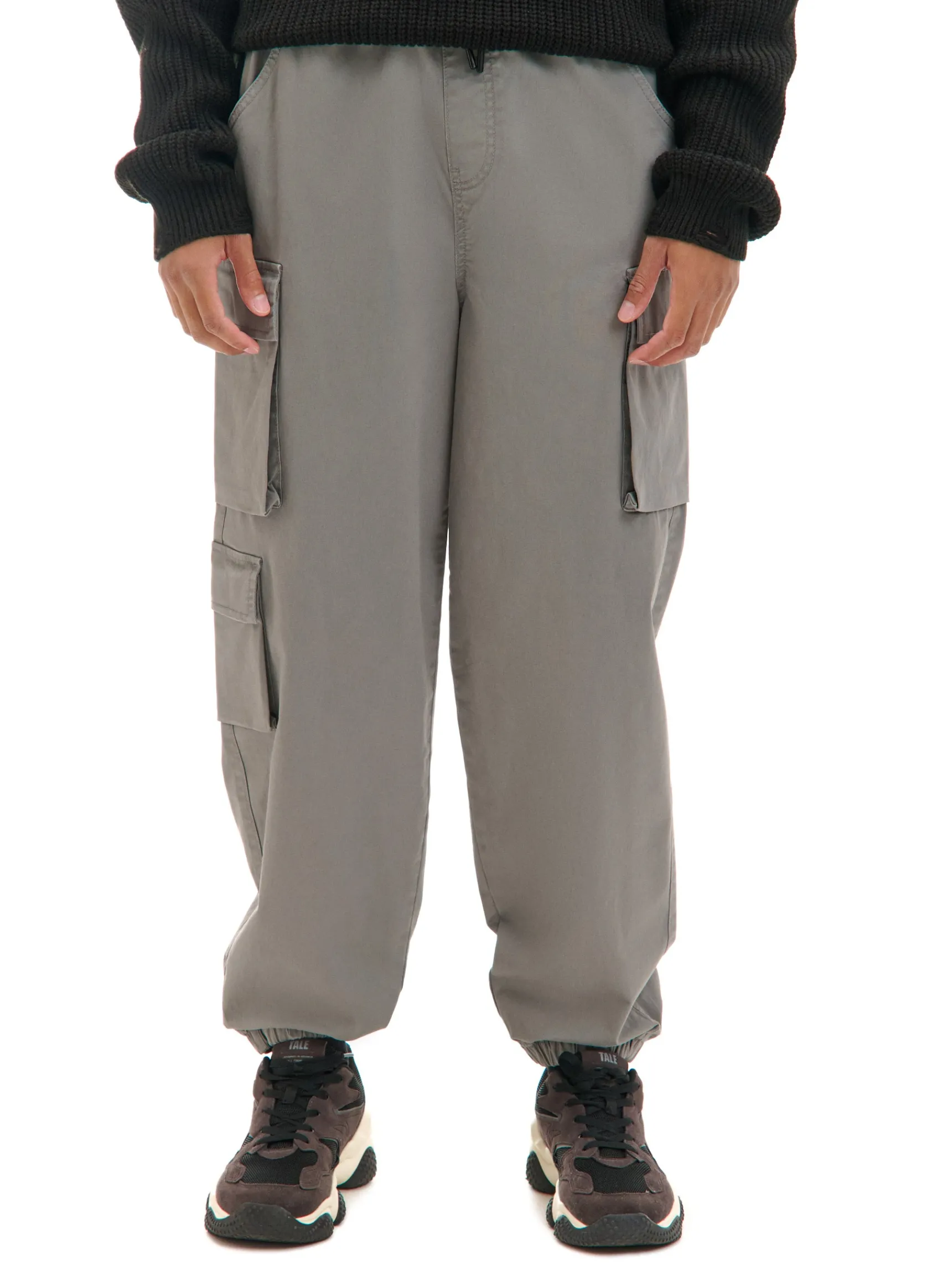 Sale Cropp Joggery loose z kieszeniami cargo szary