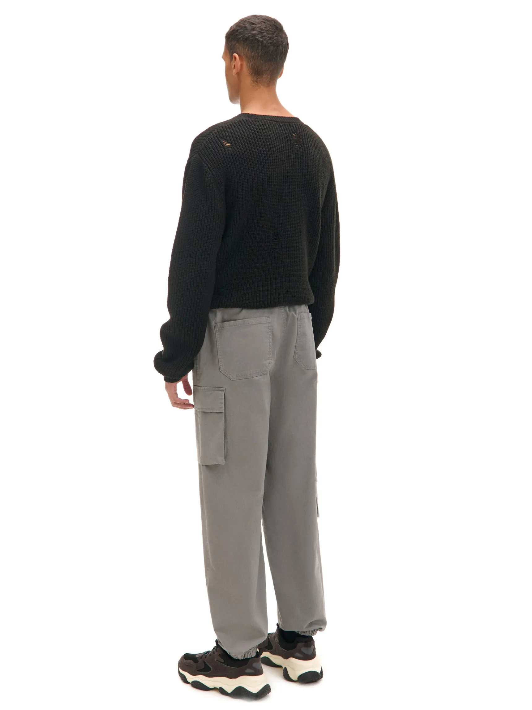 Sale Cropp Joggery loose z kieszeniami cargo szary