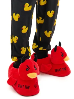 Hot Cropp Kapcie diabelne kaczki czerwony
