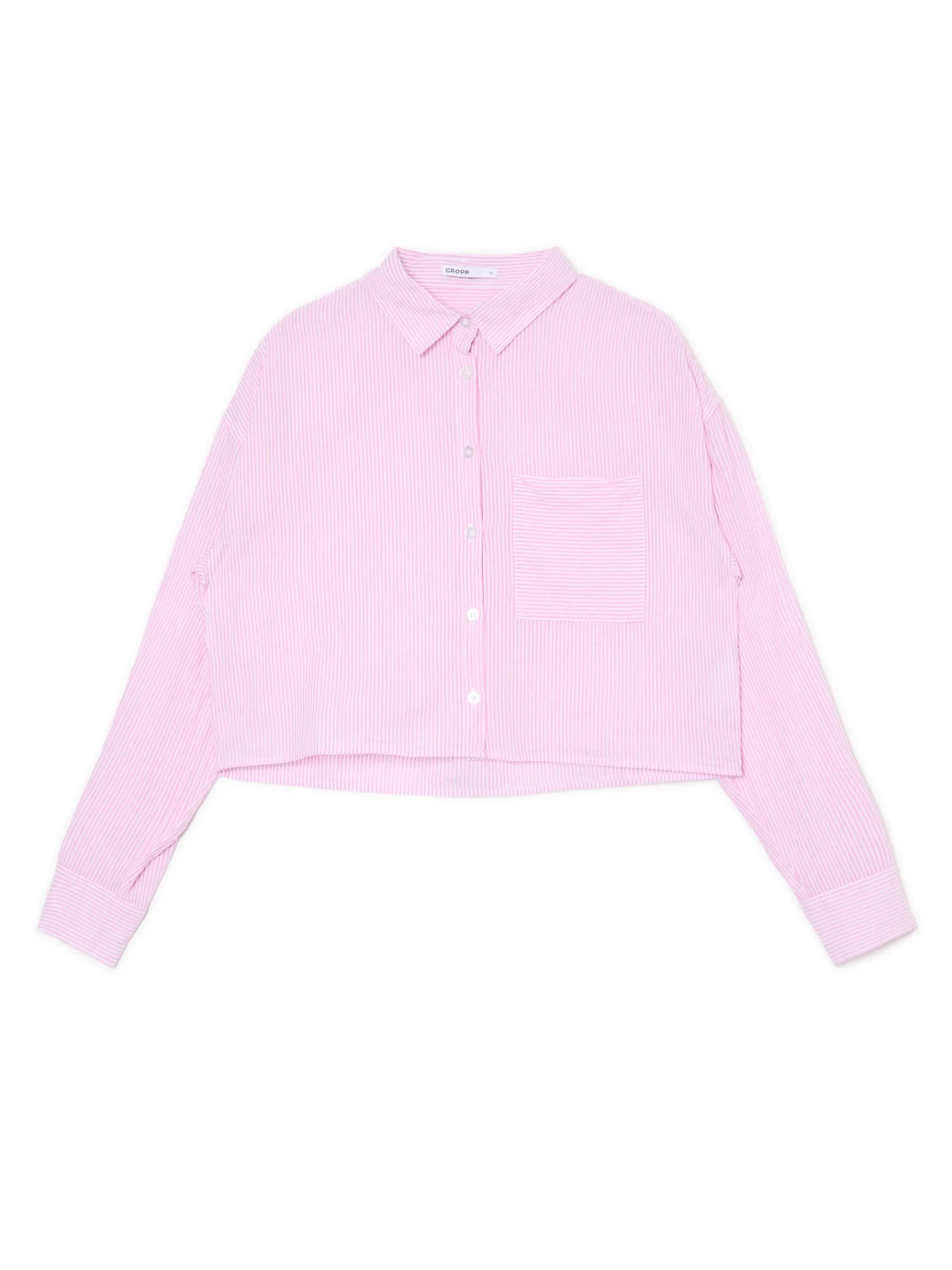 Fashion Cropp Koszula w różowe paski różowy