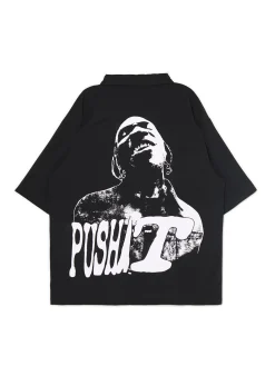 Online Cropp Koszula z nadrukiem Pusha T. czarny