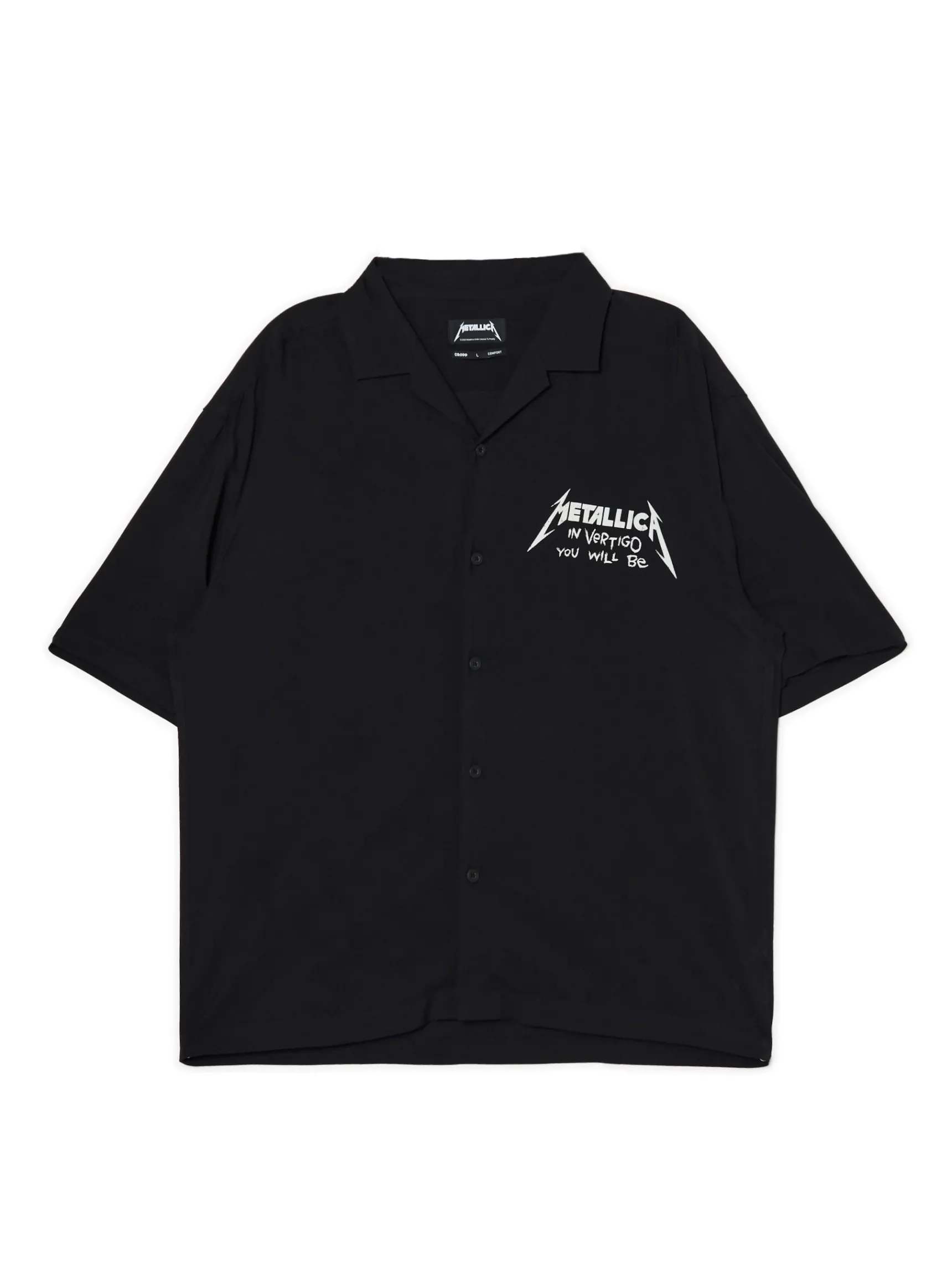 New Cropp Koszula z printem Metallica czarny