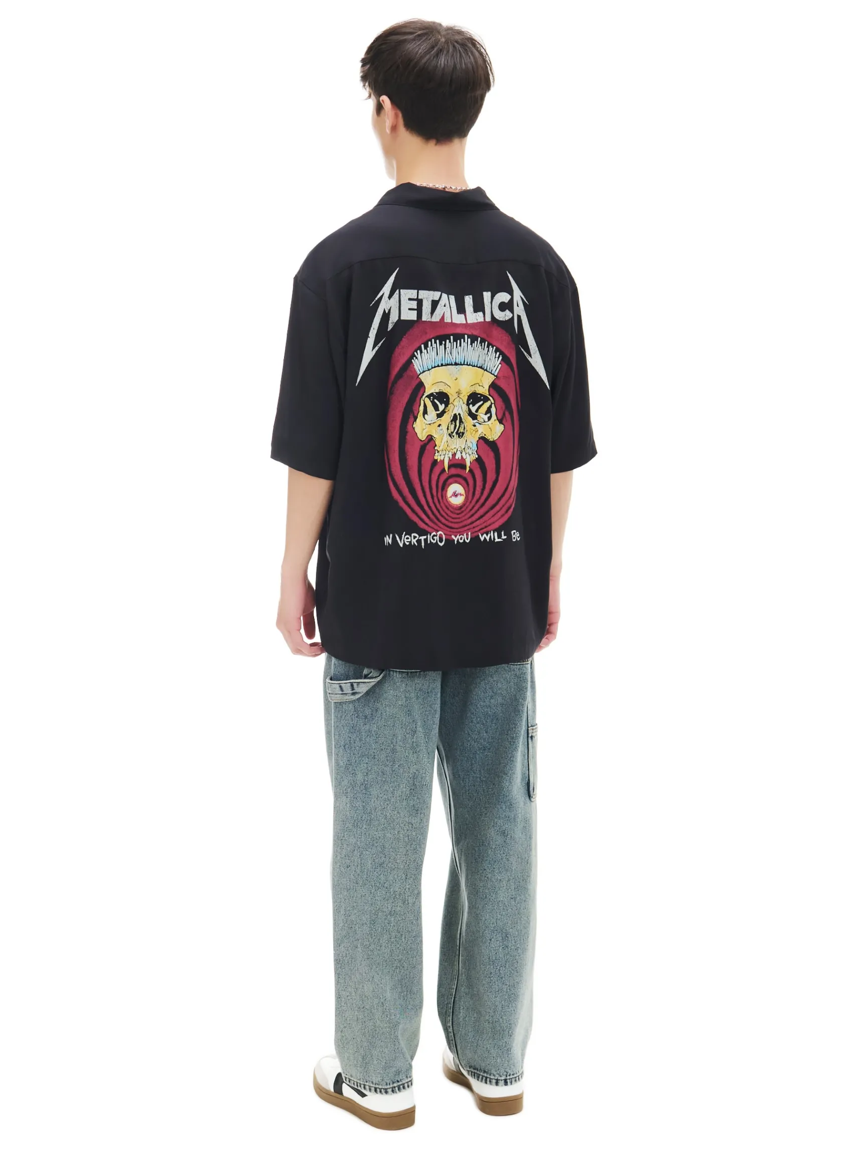 New Cropp Koszula z printem Metallica czarny