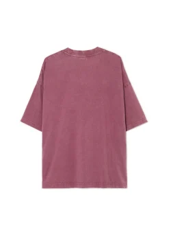 Online Cropp Koszulka comfort z nadrukiem różowy