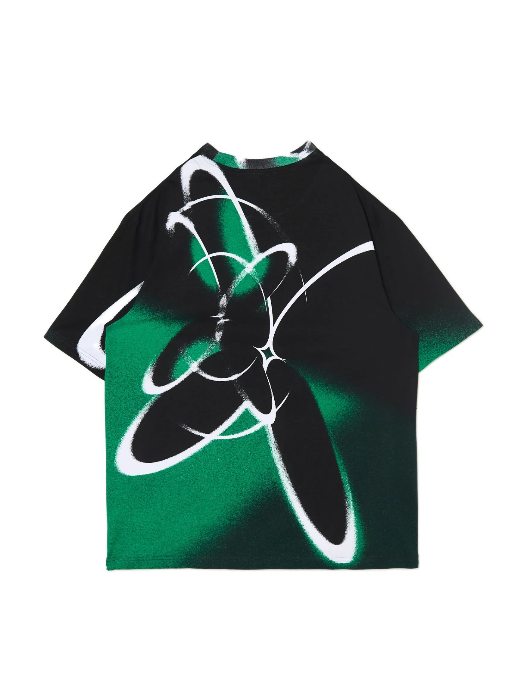 Hot Cropp Koszulka comfort z nadrukiem all over zielony