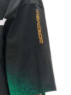 Hot Cropp Koszulka comfort z nadrukiem all over zielony