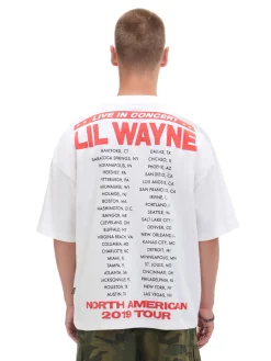 New Cropp Koszulka Lil Wayne z trasą koncertową biały
