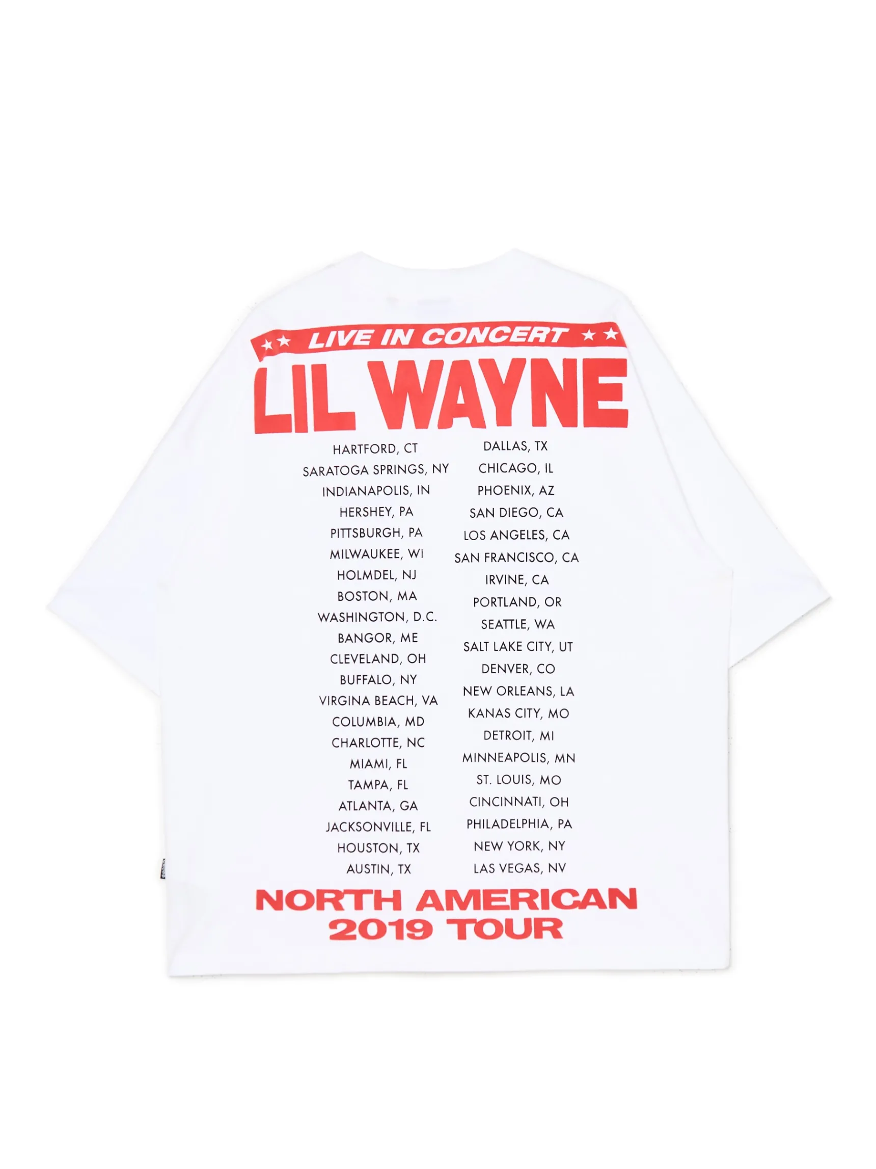 New Cropp Koszulka Lil Wayne z trasą koncertową biały