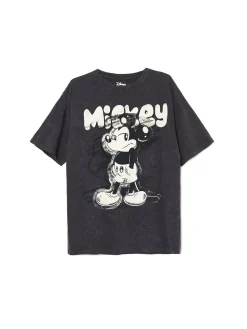Discount Cropp Koszulka Mickey Mouse UNISEX szary