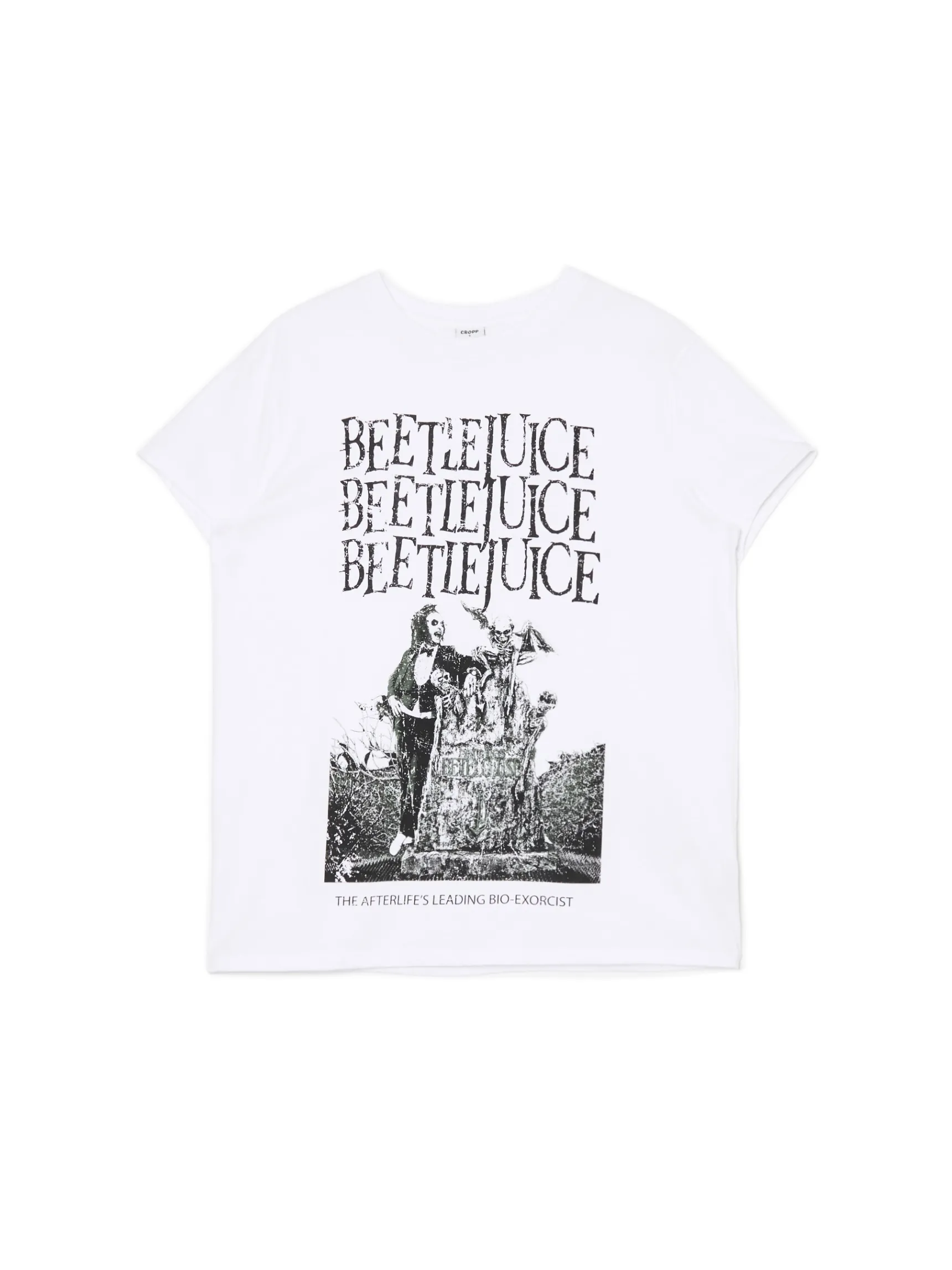 Outlet Cropp Koszulka oversize z Beetlejuice biały