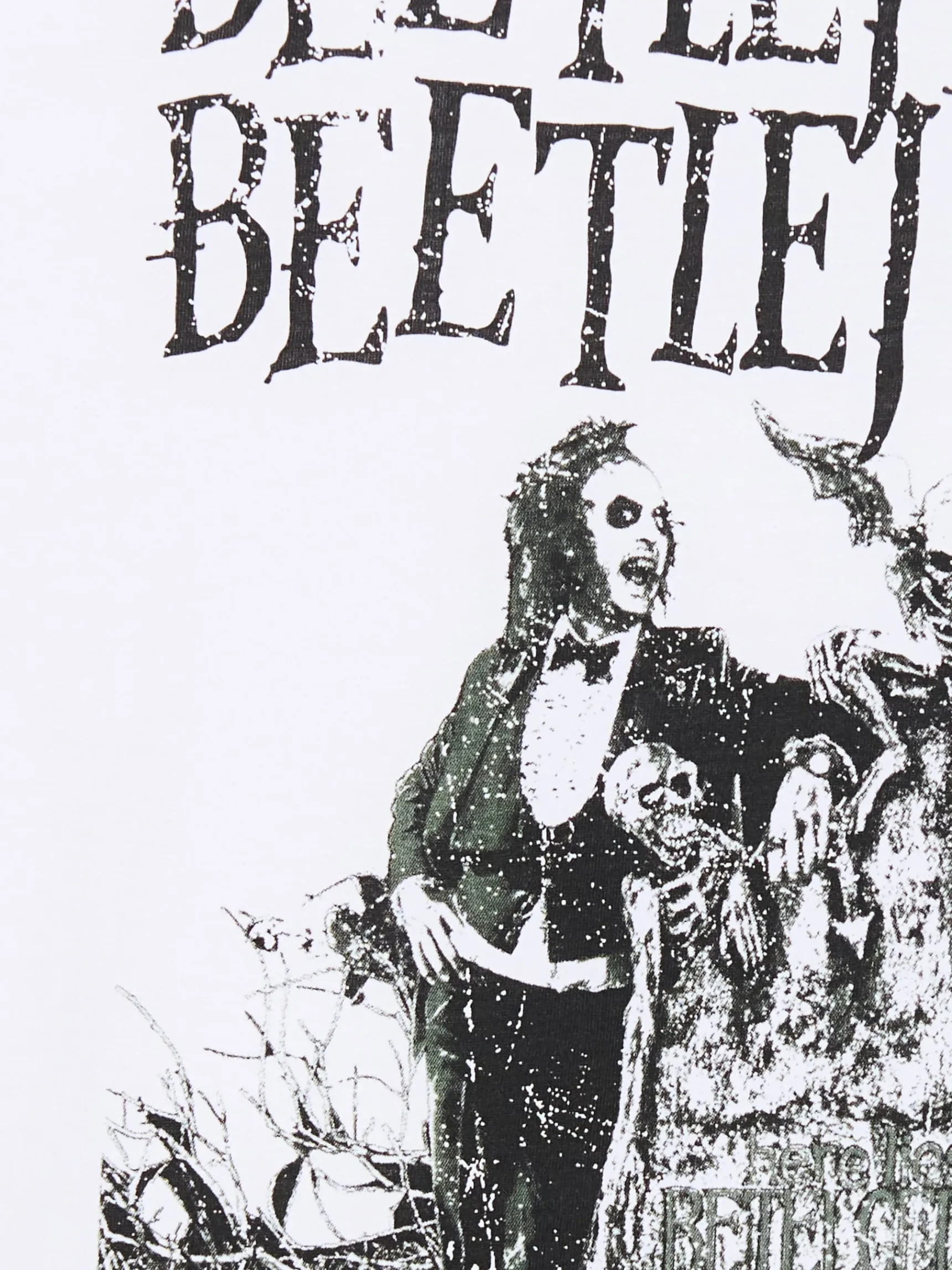 Outlet Cropp Koszulka oversize z Beetlejuice biały