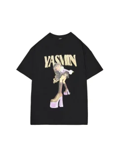 Online Cropp Koszulka oversize z nadrukiem Bratz czarny