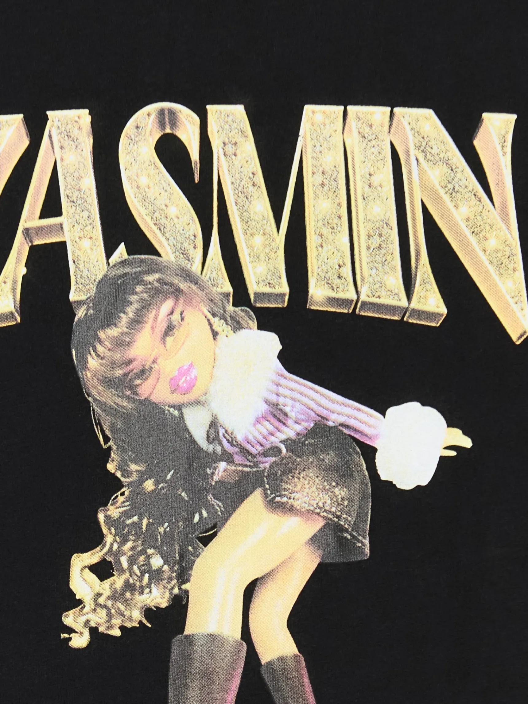 Online Cropp Koszulka oversize z nadrukiem Bratz czarny