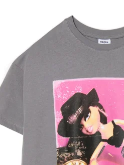 Online Cropp Koszulka oversize z nadrukiem Bratz jasnyszary