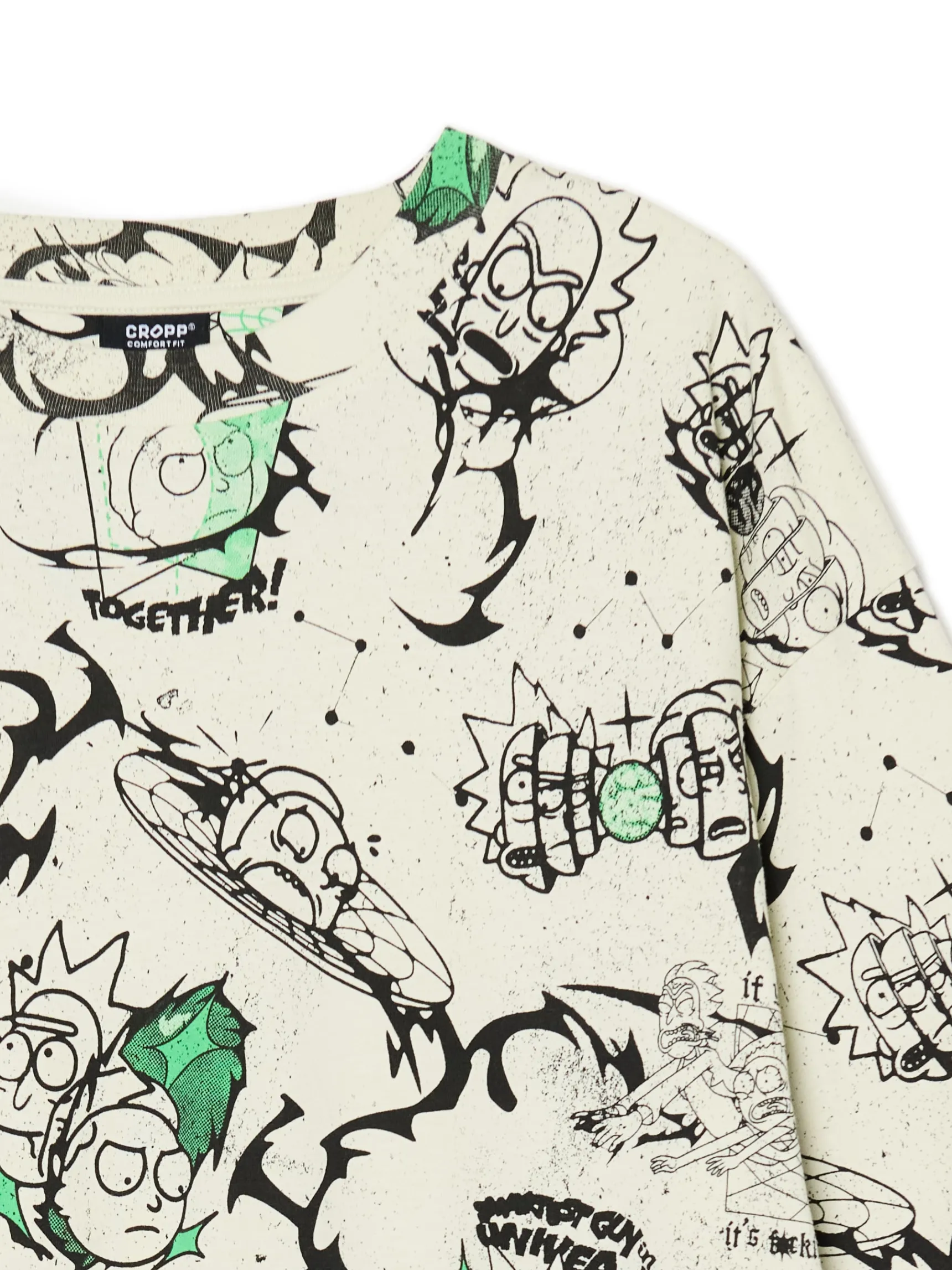 Hot Cropp Koszulka Rick i Morty niebieski