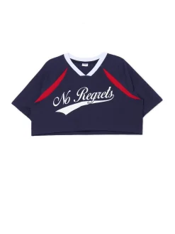 New Cropp Koszulka w sportowym stylu granatowy