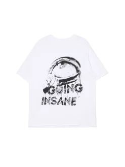 Clearance Cropp Koszulka z kontrastowym nadrukiem UNISEX biały