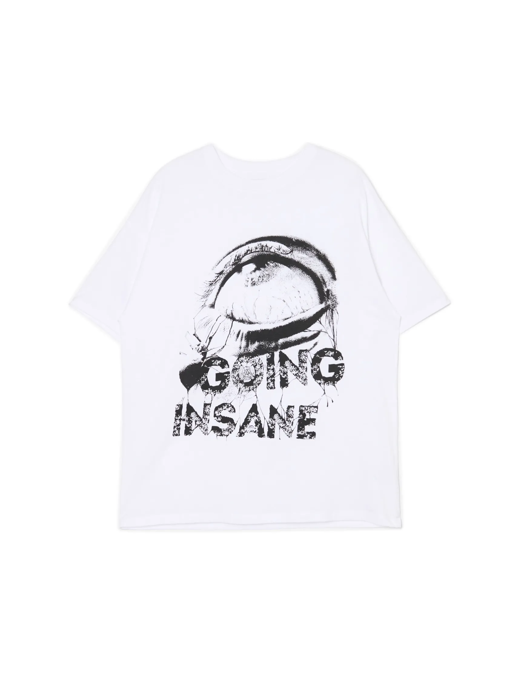 Clearance Cropp Koszulka z kontrastowym nadrukiem UNISEX biały