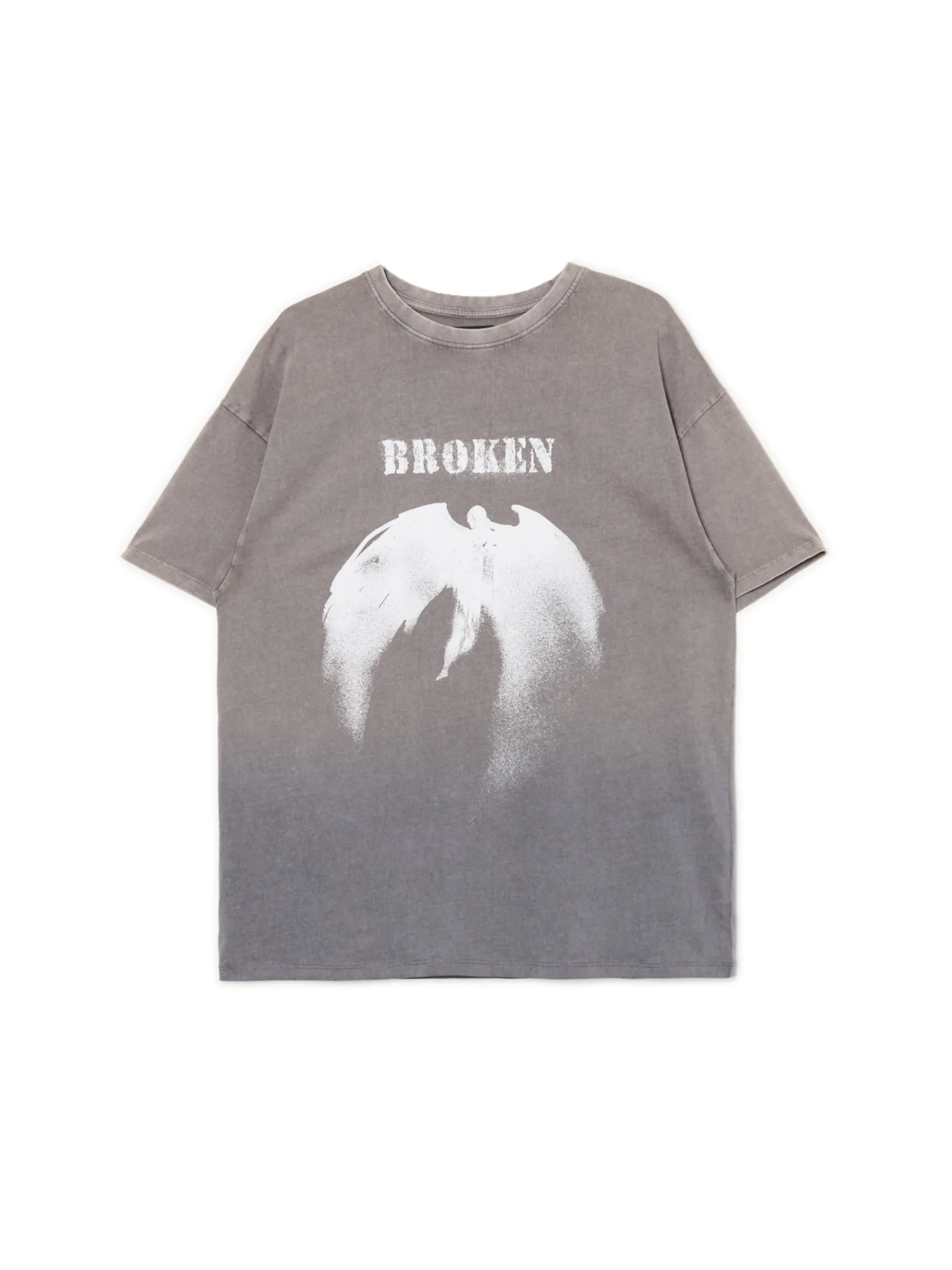 Discount Cropp Koszulka z motywem anioła UNISEX jasnyszary