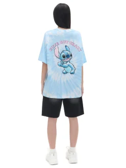 Online Cropp Koszulka z motywem Lilo & Stitch Disney wielobarwny