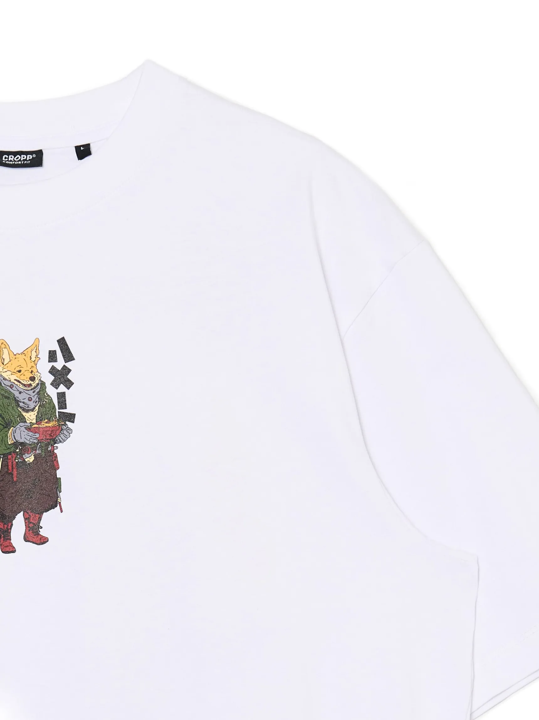 Clearance Cropp Koszulka z motywem ramen lover biały