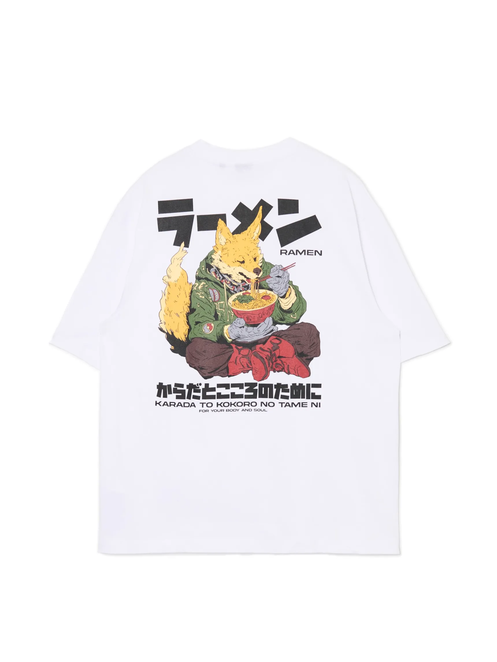 Clearance Cropp Koszulka z motywem ramen lover biały