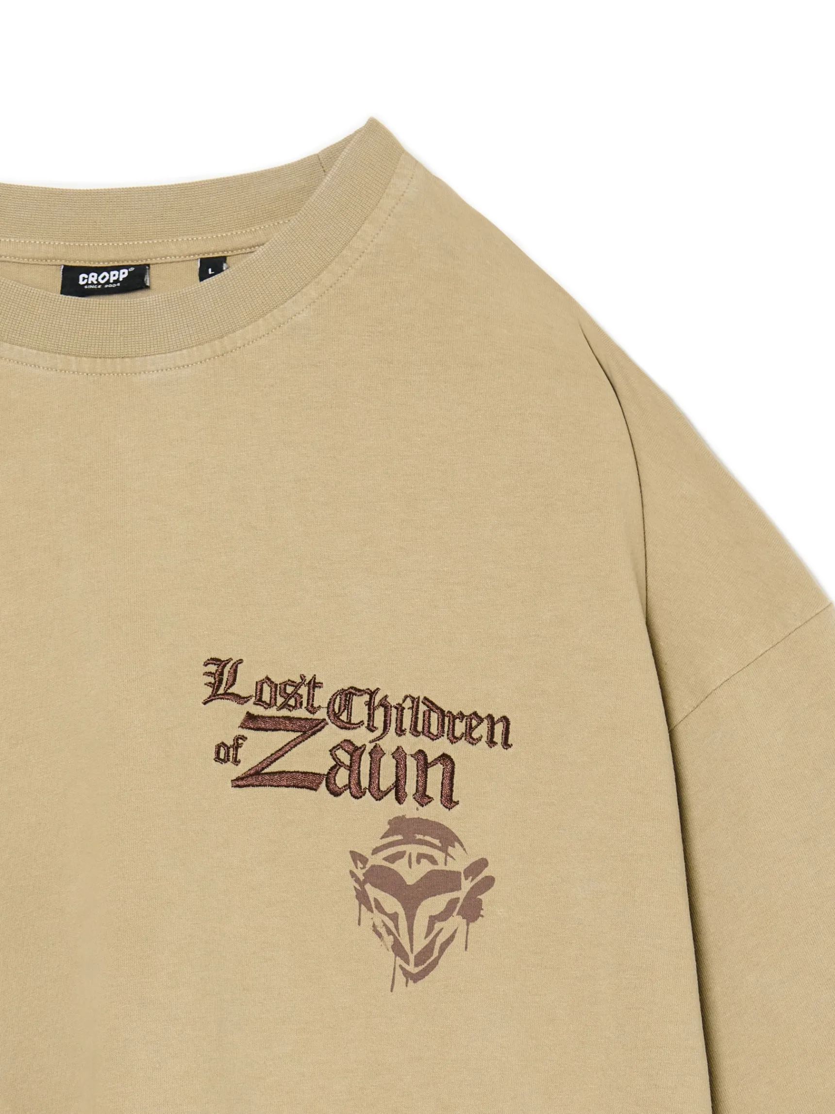 Clearance Cropp Koszulka z nadrukiem Arcane beżowy