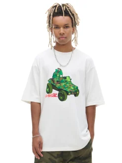 Hot Cropp Koszulka z nadrukiem Gorillaz kremowy