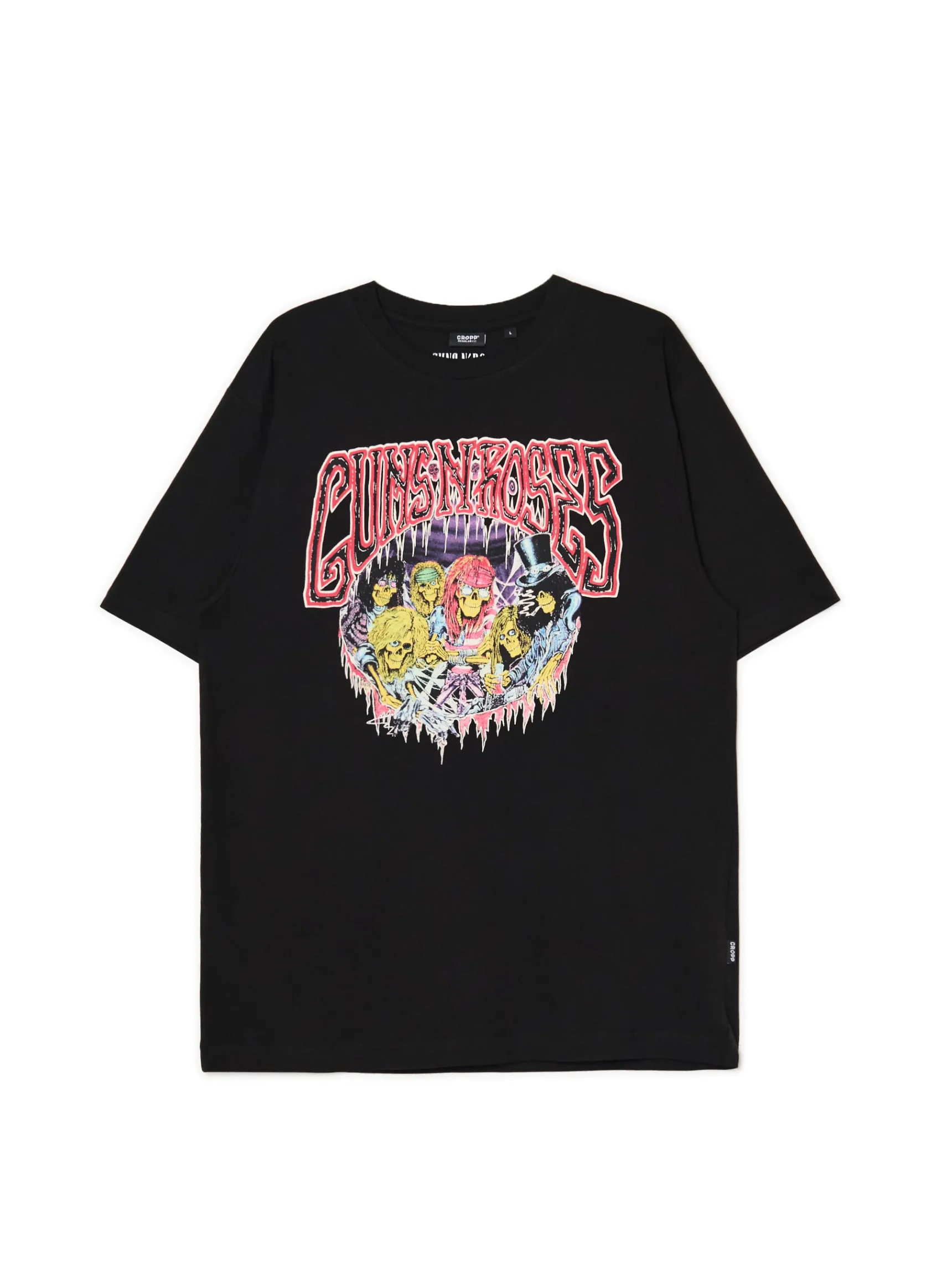 Hot Cropp Koszulka z nadrukiem Guns N' Roses czarny