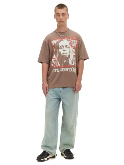 Sale Cropp Koszulka z nadrukiem Lil Wayne beżowy