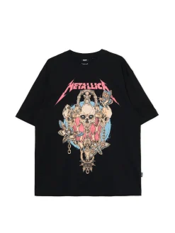 Fashion Cropp Koszulka z nadrukiem Metallica czarny