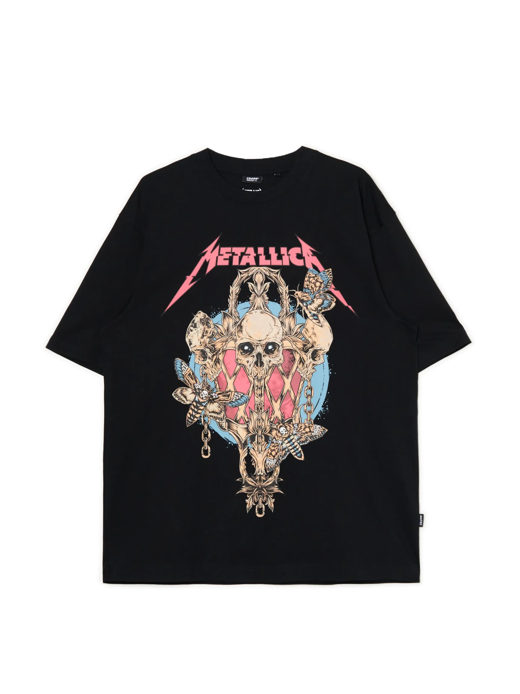 Fashion Cropp Koszulka z nadrukiem Metallica czarny