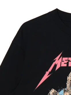 Fashion Cropp Koszulka z nadrukiem Metallica czarny