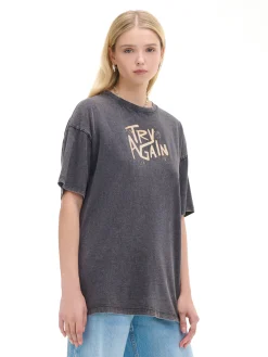 Fashion Cropp Koszulka z nadrukiem po obu stronach UNISEX brązowy