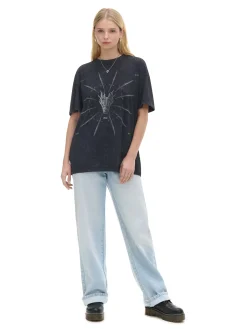 Hot Cropp Koszulka z nadrukiem Ród Smoka UNISEX czarny